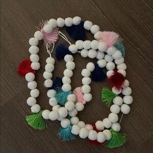 Colorful Pom Pom Bead Necklace for Kids